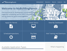 Tablet Screenshot of mybuildingpermit.com
